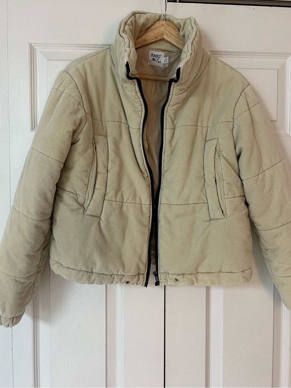 Corduroy Puffer Jacket - Cream